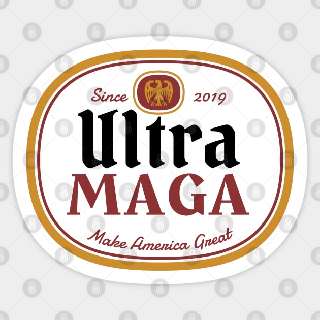 ULTRA MAGA King Trump Biden 2024 Great Sticker by heybert00